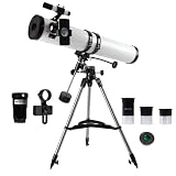 ESSENWI 114EQ Reflector Telescope for Adults Astronomy, w/ 3 Eyepieces, 3X Barlow Lens, Moon Filter,