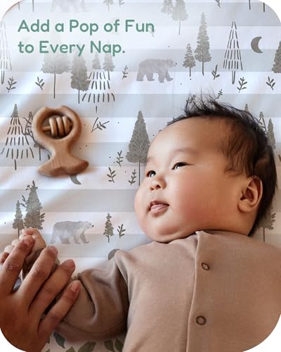 Image of Pack and Play Sheets Fitted 2 Pack, 38x26 Graco Pack n Play Sheets for Playard & Travel Crib Mattress, Ultra Soft Jersey Knit, Breathable Stretchy Deep Pocket, Compatible with Mini Cribs