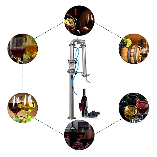 Stainless Steel Stills for Distilling Moonshine with Sight Glass Silver Moonshine Still 2in for the Brewing of a Variety of Wines