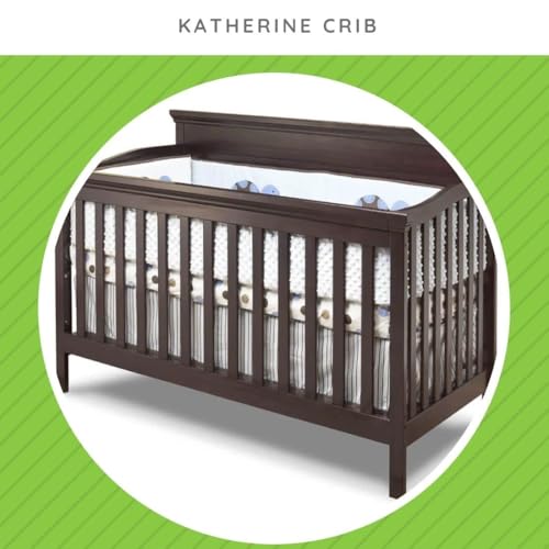 Image of Toddler Bed Safety Guard Rail for Sorelle Convertible Cribs - Solid Wood Rail for Convertible Crib to Toddler Bed Conversion - Safety Bed Rail for Children (Model #151, Espresso)