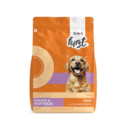 Image of Avant Furst Adult Dry Dog Food Chicken & Vegetable | Dog Food Adult with Real Chicken Protein & Vegetables | Dog Dry Food for Daily Nutrition | No Artificial Additives | 2.8kg