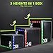 OLIXIS 3-in-1 Plyo Jumping Exercise Box Home Gym Workout Trainer, Non-Slip Multi-Use Cushioned Plyometric Jump Box for Conditioning, Strength Training