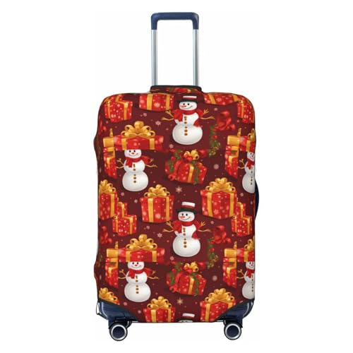 Merry Christmas Snowman Print Elastic Washable Baggage Protector Universal Suitcase Cover Travel Luggage Cover