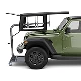 VEVOR Hard Top Remover Lift, 220 lbs, Jeep Hardtop Removal and Storage System, Quick & Easy One-Person Operation, Adjustable Height, for Jeep Wrangler YJ, TJ, JK, JL, 4XE, Ford Bronco 4 Door & 6 Gen+