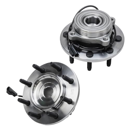 Image of Detroit Axle - 4WD Front Wheel Bearing Hubs for 03-05 Dodge Ram 2500 3500, | 2003 2004 2005 Wheel Bearing and Hubs Assembly Set Replacement Pair Hubs