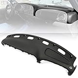 KUAFU Dash Pad Cover Replacement Compatible with 1998-2001 Dodge Ram 1500 Compatible with 1998-2002 Dodge Ram 2500 3500 Dashboard Black Dash Board Panel