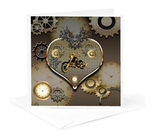 Heike Kohnen�f�U�C���X�`�[���p���N�őf���炵��Motorcycle ? �X�`�[���p���N���v�Ǝ��� ? �O���[�e�B���O�J�[�h Individual Greeting Card