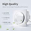 Amazon.com: Zeyzer Bathroom Exhaust Fan with Light LED Square Quiet ...