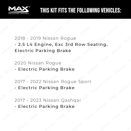 Image of MAX Advanced Brakes - Brake Kit For 2018-2022 Nissan Rogue, 2017-2023 Nissan Qashqai (w /Electric Parking Brake)| Carbon Ceramic Brake and Rotor Kit Front and Rear| Geomet Coated Brake Rotors