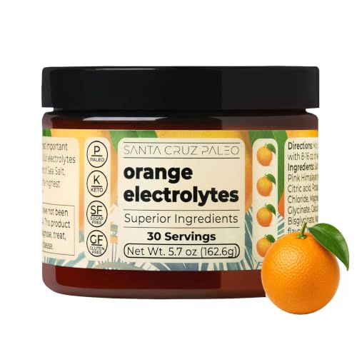 Santa Cruz Paleo Electrolyte Powder, Orange Flavor, Sugar