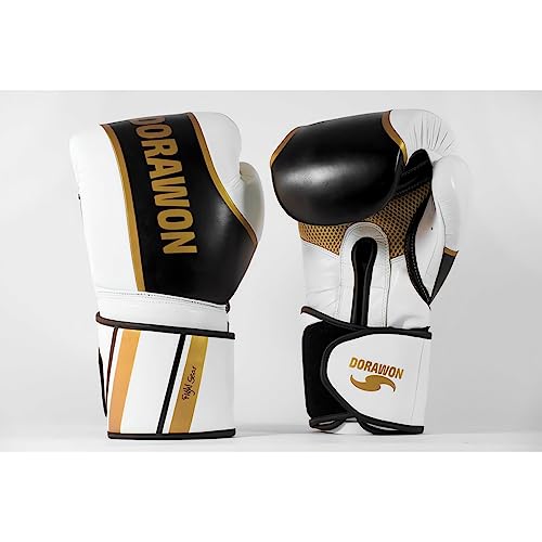 Dorawon Leeds Guanti di Boxe Aggiungere Professionale Misto Bambino, Bianco, 8 oz