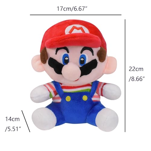 Image of A Little Swag Super Cute Set of 2 Mario Luigi Stuffed Toys, Plush Cartoon Characters Teddy Bear for Girls, Boys, Kids, Mario Fans, Birthday Gift, Theme Parties, Home Decor
