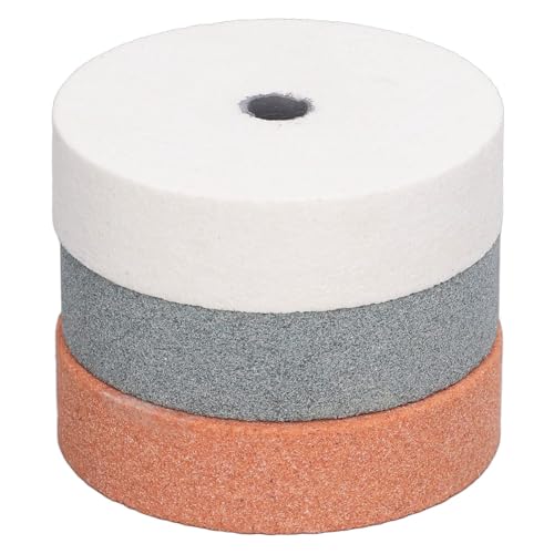 3 STÜCK Schleifscheibe Siliziumkarbid Schleifer, Polierscheiben Ersatz Schärfen Polierwerkzeug Set Kit 75x10x20 mm Polieren von Metall Keramik Marmor Holzbearbeitung