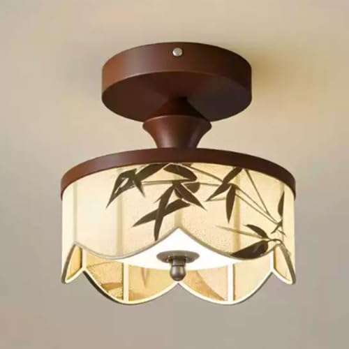 Applique pour entrée couloir et balcon avec abat-jour en lin 23 cm