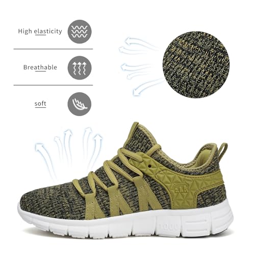 Image of INZCOU Running Shoes Lightweight Tennis Shoes Non Slip Gym Workout Shoes Breathable Mesh Walking Sneakers