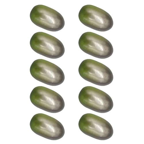 Ksikdeg Paquete de 10 frutas de aceituna de espuma realistas para decoración del hogar y accesorios de fotografía, adornos de frutas, centros de mesa, réplicas de espuma de aceituna de aspecto natural