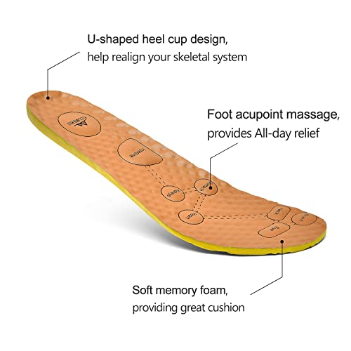 Alcubieree Mens Leather Casual Shoes Comfortable Fashion Sneakers Loafers Lightweight Dress Walking Driving Shoes For Men（Size 7.5-13） Yellow #TOP3