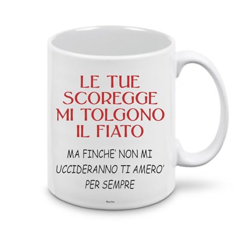 Tazza in Ceramica con scritta Le tue scoregge puzzano - idea regalo - Compleanno scherzo