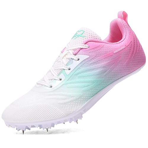 Hiuzylqx Track and Field Shoes for Women with Spikes Running Racing Shoes Cross Jumping Sprint Sneakers for Boys and Girls Kids,F,7