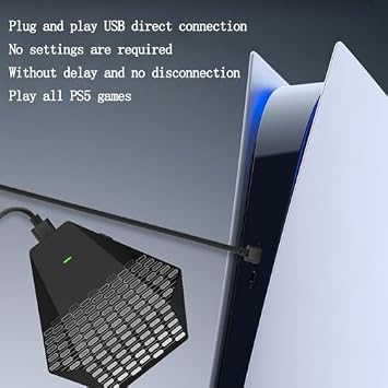 USB Game Controller Adapter for Keyboard & Mouse, Multiplayer Converter for PC & Console Gaming