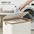 efluky Laundry Basket with Lid and Removable Bag, 100L Tall Laundry Hamper with Bamboo Handles, Aesthetic Dirty Clothes Bin for Laundry Room, Bathroom, Bedroom and Dorm, Beige