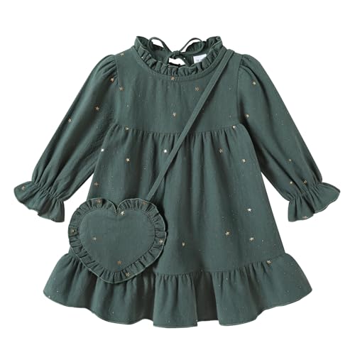 Happy Town Toddler Baby Girl Floral Dress with Bag