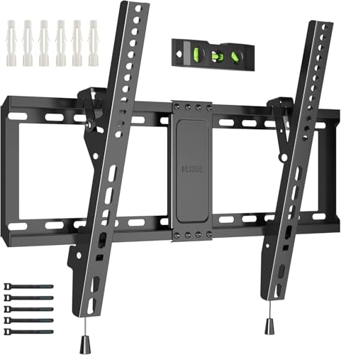 BONTEC 壁掛けテレビ金具 37-82インチ対応 耐荷重60kg 軽量薄型設計 VESA 600x400mm 角度調節可能 取り付け簡単 LCD/LEDテレビ対応 安心の長期使用 tilt tv wall mountの商品画像（Amazon）
