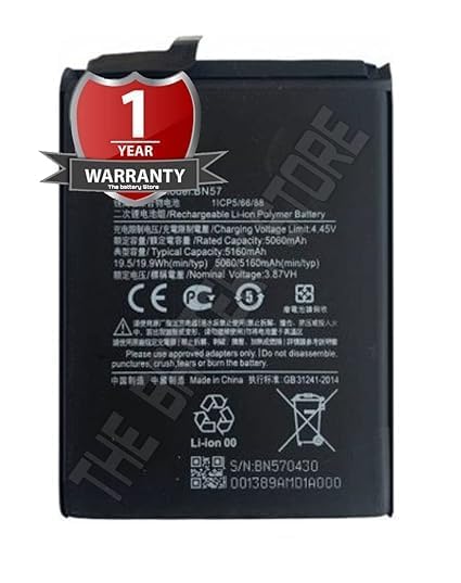 Image of Original BN57 Battery for Poco X3 Pro MZB08T8IN, M2102J20SG, M2102J20SI Battery with 1 Year Warranty ** (SEP073)