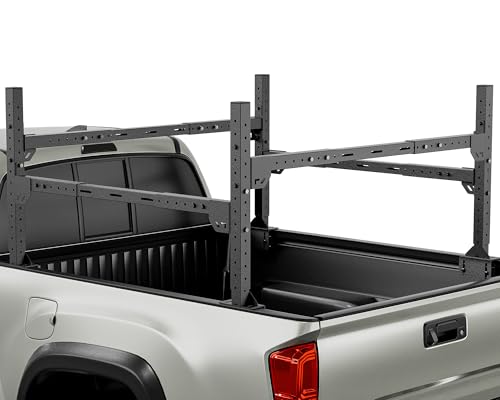 Image of YZONA Universal Truck Bed Racks Compatible with Silverado /Sierra /Ram /Ford F-Series /Tacoma /Tundra /Titan /Frontier /Colorado /Canyon /JT /Ranger /Maverick, Adjustable Ladder Cargo Rack