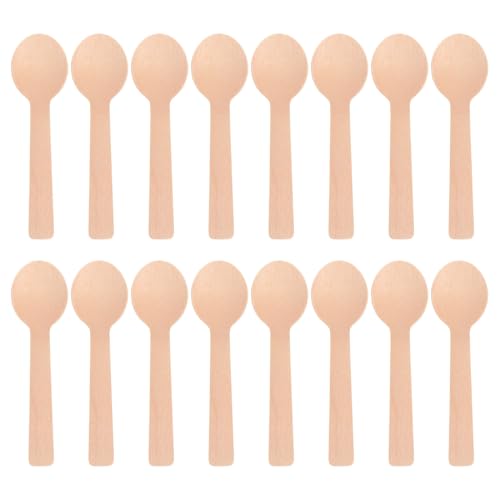 Cucharas de madera para helado y postres de 10 cm con 200 unidades 2