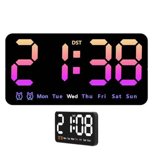 Horloge murale numérique à LED pour lire l'heure facilement sans fatigue visuelle