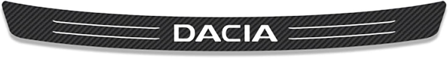 Car Rear Bumper Protector for Ren-Ault Dacia Duster Logan Sandero Lodgy MCV Stepway, Carbon Fiber Trunk Sill Plate Decorative Strips Anti-Scratch Cover Sticker Styling Accessories