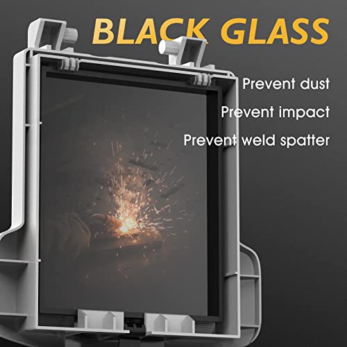 TOOLIOM Capacete de soldagem frontal flip máscara de soldagem com lente flip up capacete de soldagem