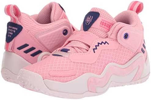 adidas D.O.N. Issue 3 Basketball Shoe, Light Pink/Clear Pink/Team Colleg Purple, 11 US Unisex Little Kid | Image 6