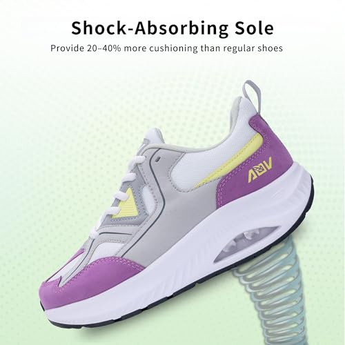 Image of Wide Toe Box Shoes Women Arch Support Walking Sneakers Orthotic Tennis Shoes for Plantar Fasciitis Bunions
