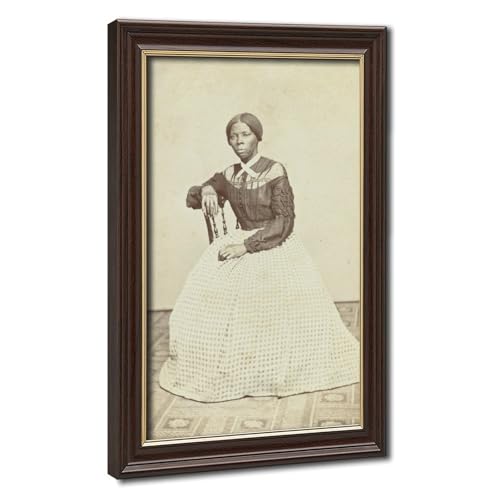Photo Harriet Tubman 1868 toile vintage 20x30 cm portrait historique avec cadre suspendu bureau