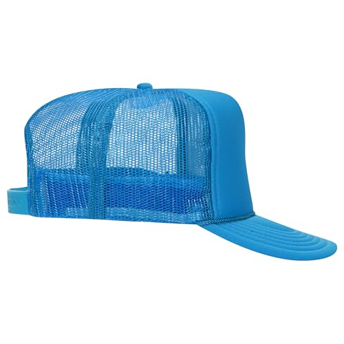 Image of OTTO Polyester Foam Front 5 Panel High Crown Mesh Back Trucker Hats in 97, Bulk, Wholesale