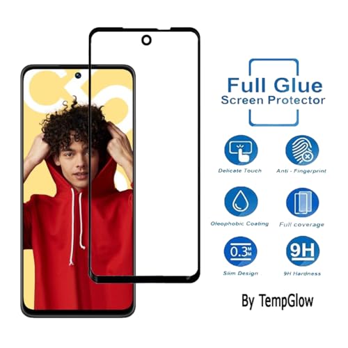 Image of Screen Protector for Realme C55 | Realme Narzo N55 (Black) Tempered Glass Edge-to-Edge 6D Screen Guard With Installation Kit
