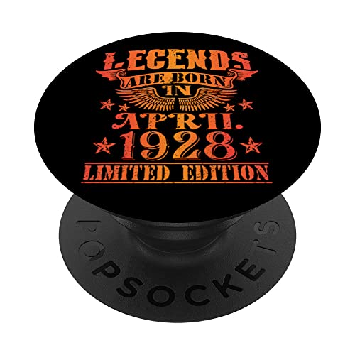 Cumpleaños Abril 1928 Edición Limitada Regalo April Legend PopSockets PopGrip Intercambiable
