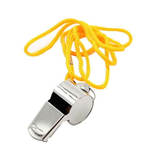 Gbell 1PC Metal Whistle with Lanyard for Kids Boys Girls Adults Emergency Survival