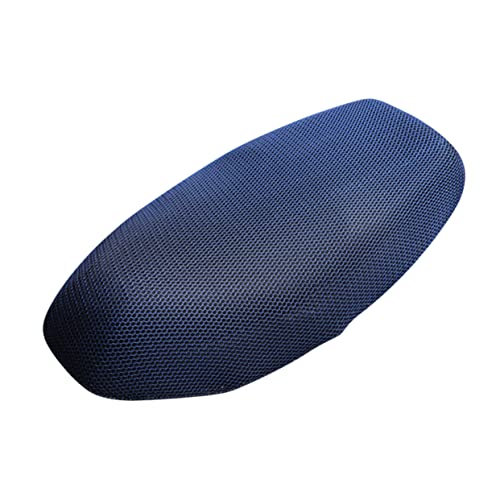 DINHEAROM Funda De Asiento para Motocicleta XL Azul Transpirable Aislamiento Térmico Protector Solar para Moto Verano Motorista