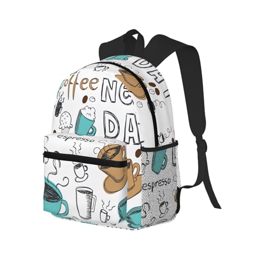 Sac à dos décontracté imprimé café WURTON pour le travail - 2