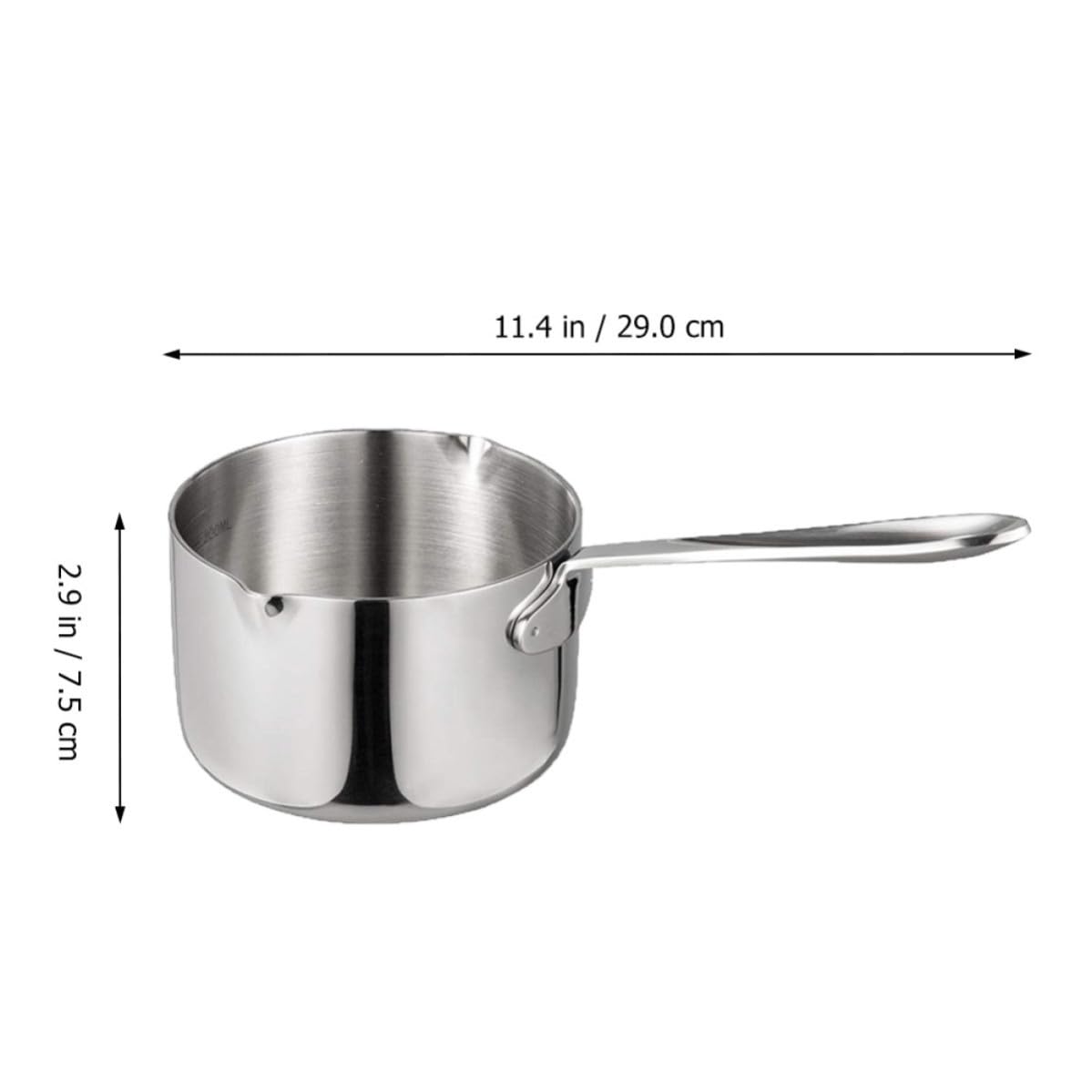 Casserole à Lait en Acier Inoxydable 900ml Échelle Intégrée et Résistance à L'oxydation, pour Chauffer Lait et Préparer Café Cuisine