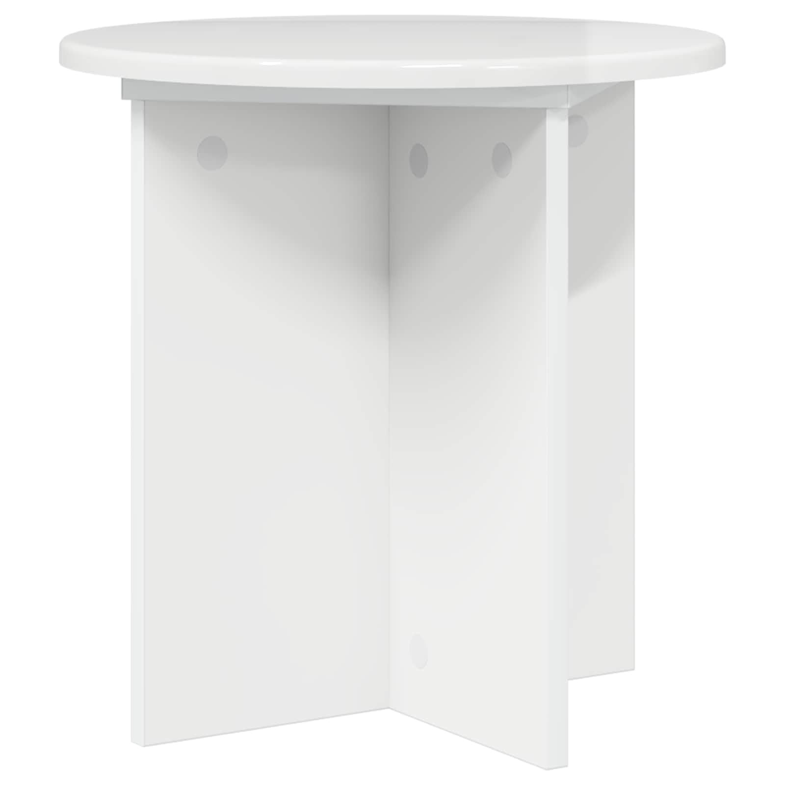 2er Set Pflanzenständer Hochglanz Weiß 40x40x40 cm - Moderner Blumenhocker aus Holzwerkstoff, Pflanzentisch für Zimmerpflanzen, Wohnzimmer und Büro