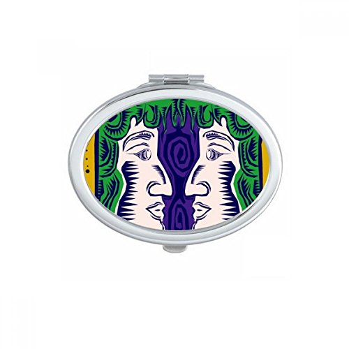 Miroir compact Gemini petit miroir main mignon multicolore - 2