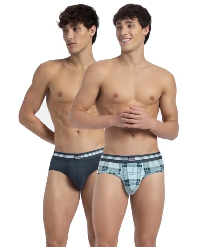 Image of Jockey UI20 Men Super Combed Cotton Elastane Stretch Printed Brief with Ultrasoft Waistband (Pack of 2)