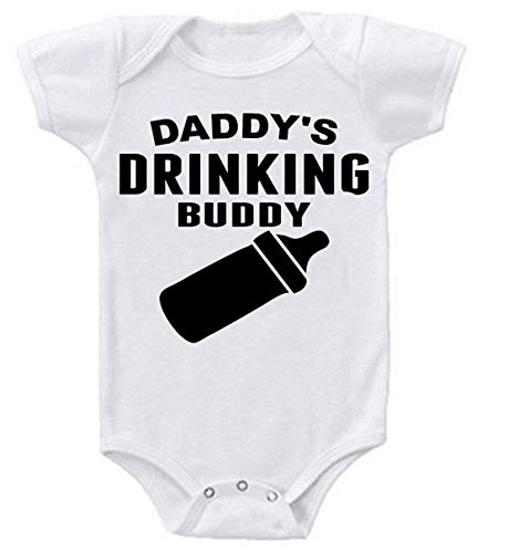 tiansiaben Daddy's Drinking Buddy Infant Toddler Climbing Bodysuit Short Sleeves Onesie Jumpsuit tiansiaben Daddy's Drinking Buddy Infant Toddler Climbing Bodysuit Short Sleeves Onesie Jumpsuit
