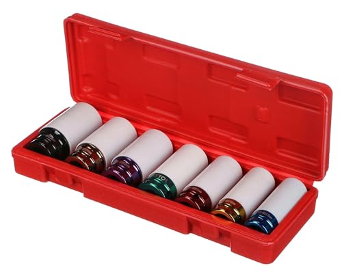 Juego de llaves de impacto 1/2 de acero CrMo MECHANIC IMPACT 4 con código de colores 5
