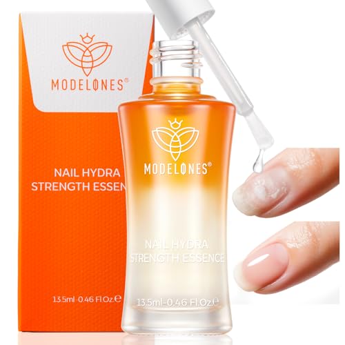 modelones Nail Strengthener and Growth Scented Nail Repair for Damaged Nails Hardener Extra Strong and Growth 3-in-1 Repair Mode Gifts for Women 13.5ml 0.46 Fl Oz