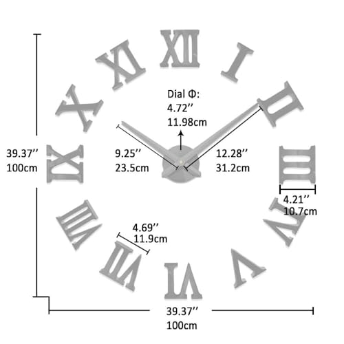 DIY Large Roman Numerals Wall Clock Kit